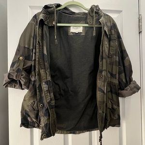 Camouflage Zip/ Button Jacket